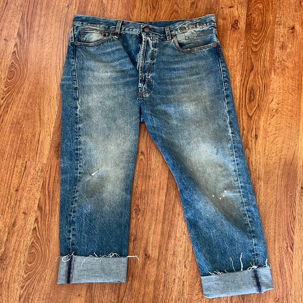 R13 Crossover Cropped Jeans